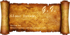 Glasz István névjegykártya