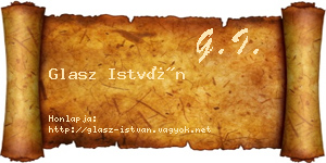 Glasz István névjegykártya