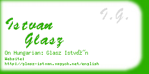 istvan glasz business card